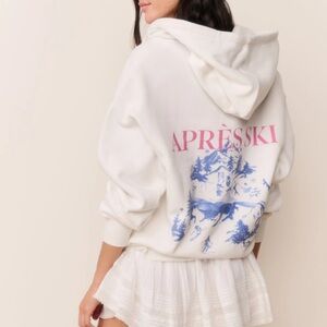 LoveShackFancy Ballie Ski Zip-Up Hoodie Size Small-NWT